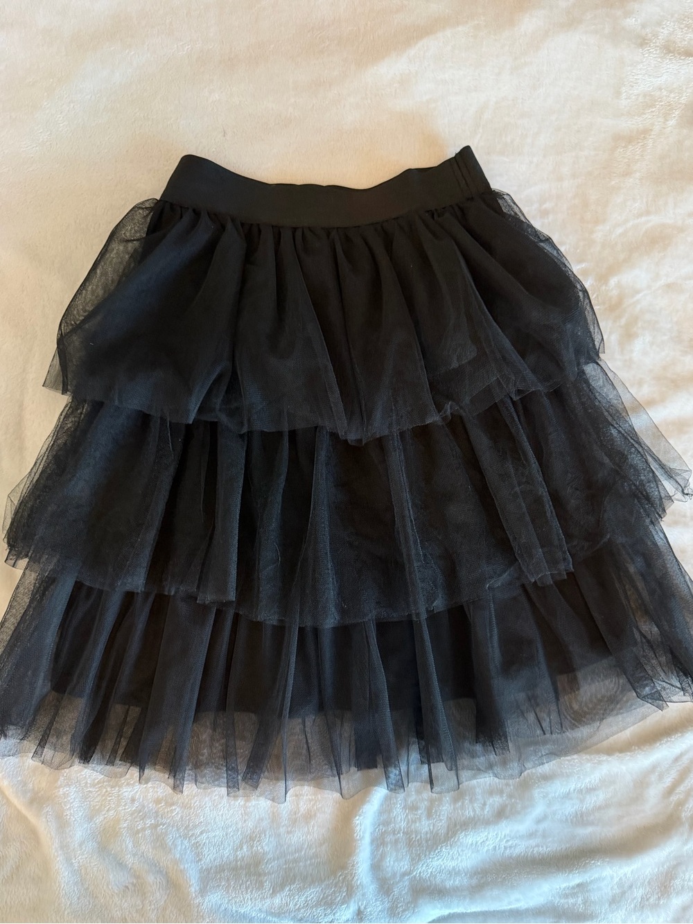 Haute Monde Black Layered Tulle A-Line Skirt